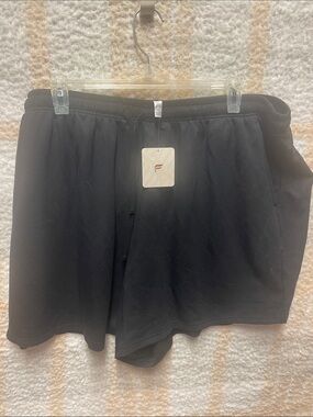 Fabletics 3X Women’s Black Athletic Shorts with Elastic Waist NWT Luxe Terry